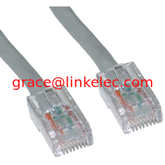 China UTP Cat5e Gray Ethernet Patch Cable, Bootless, 6 inch 24AWG proveedor
